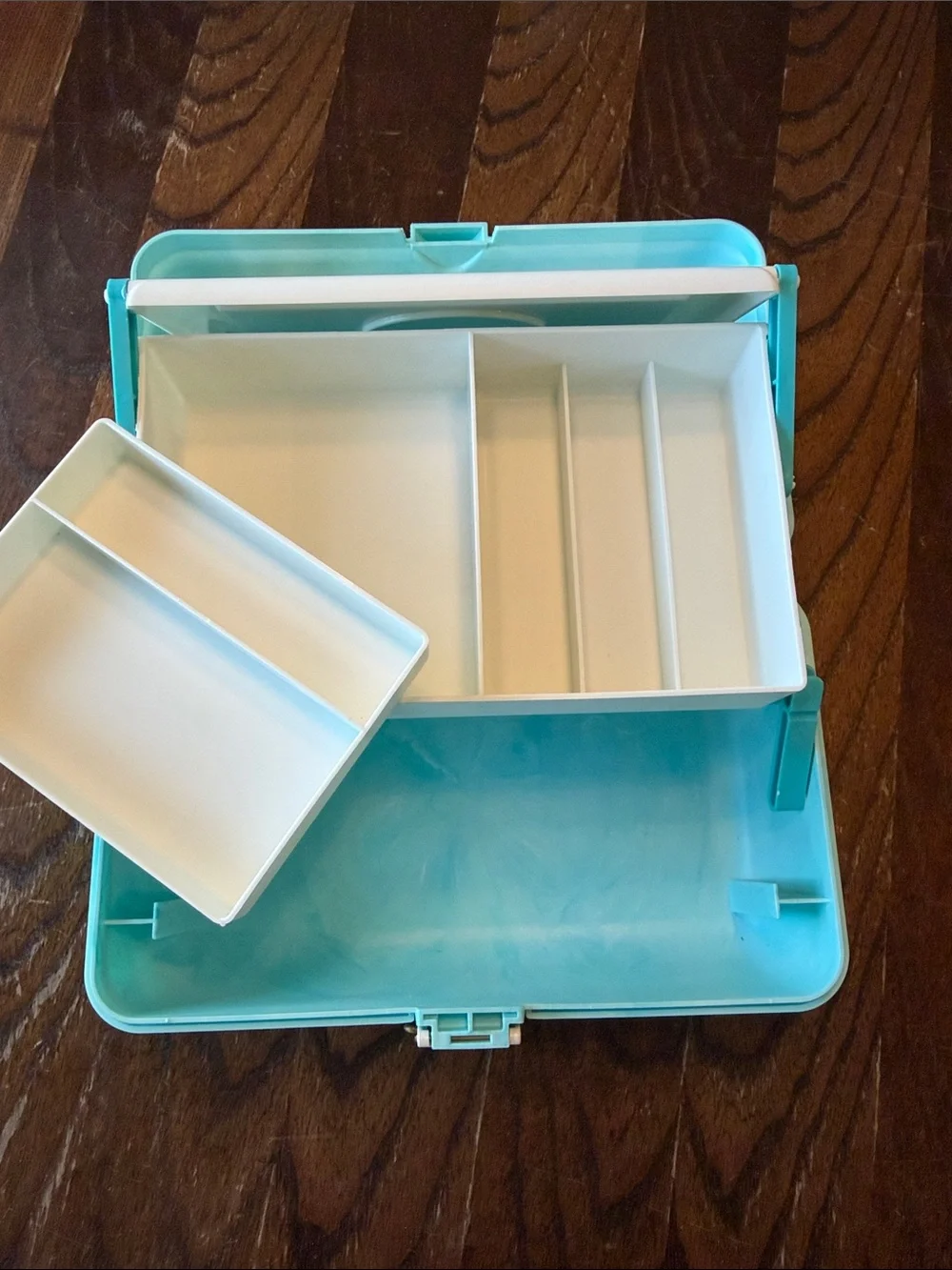 80s Caboodles Light Blue Makeup Organizer Case- Limited addition and unused.
